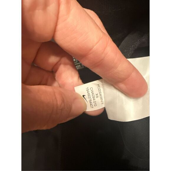 Nike Black Cotton Blend Zip Bottoms Running Athletic Track Pants Size XS Tall - Picture 6 of 6